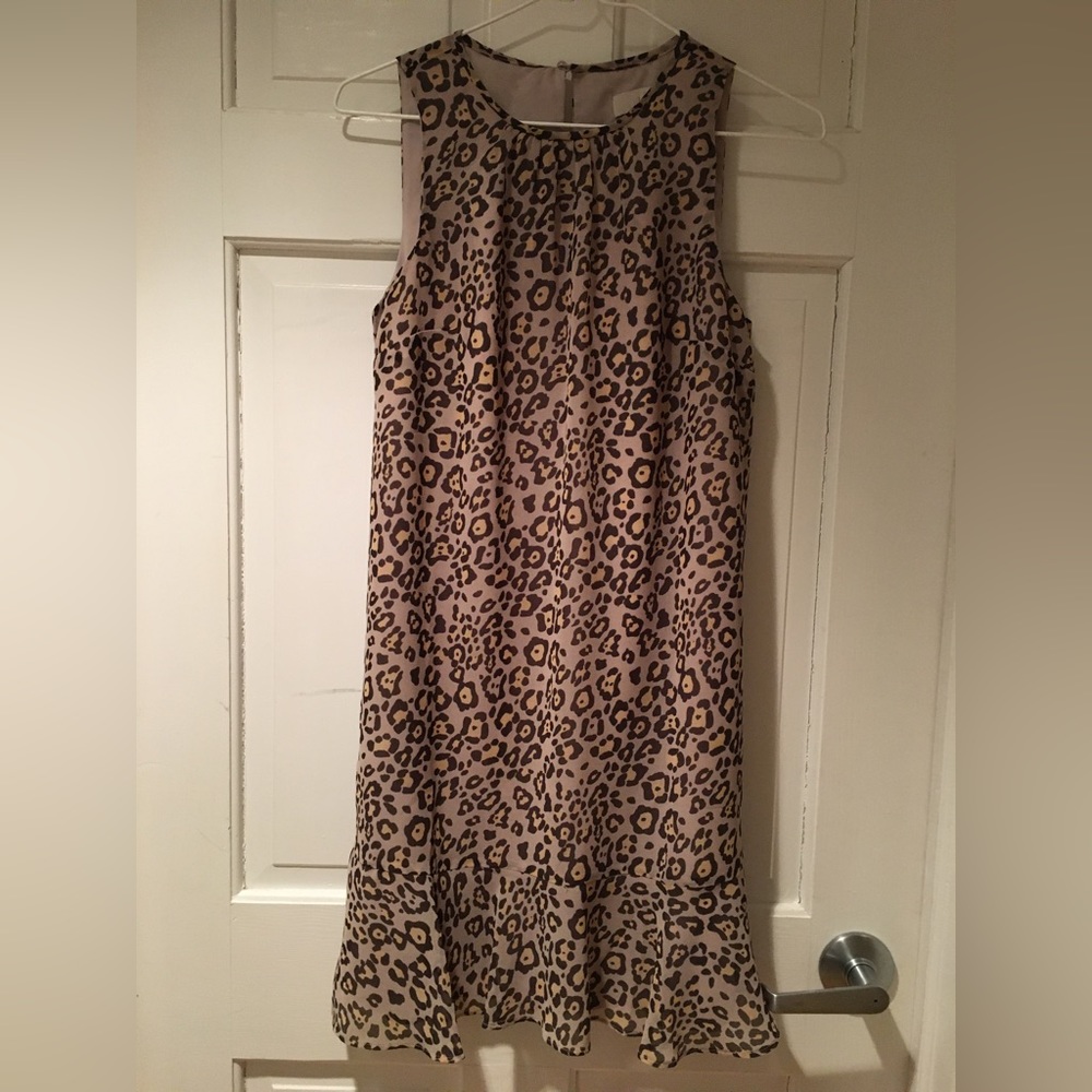 Ann Taylor Loft Light Weight Sleeveless Summer Animal Print Shift Dress